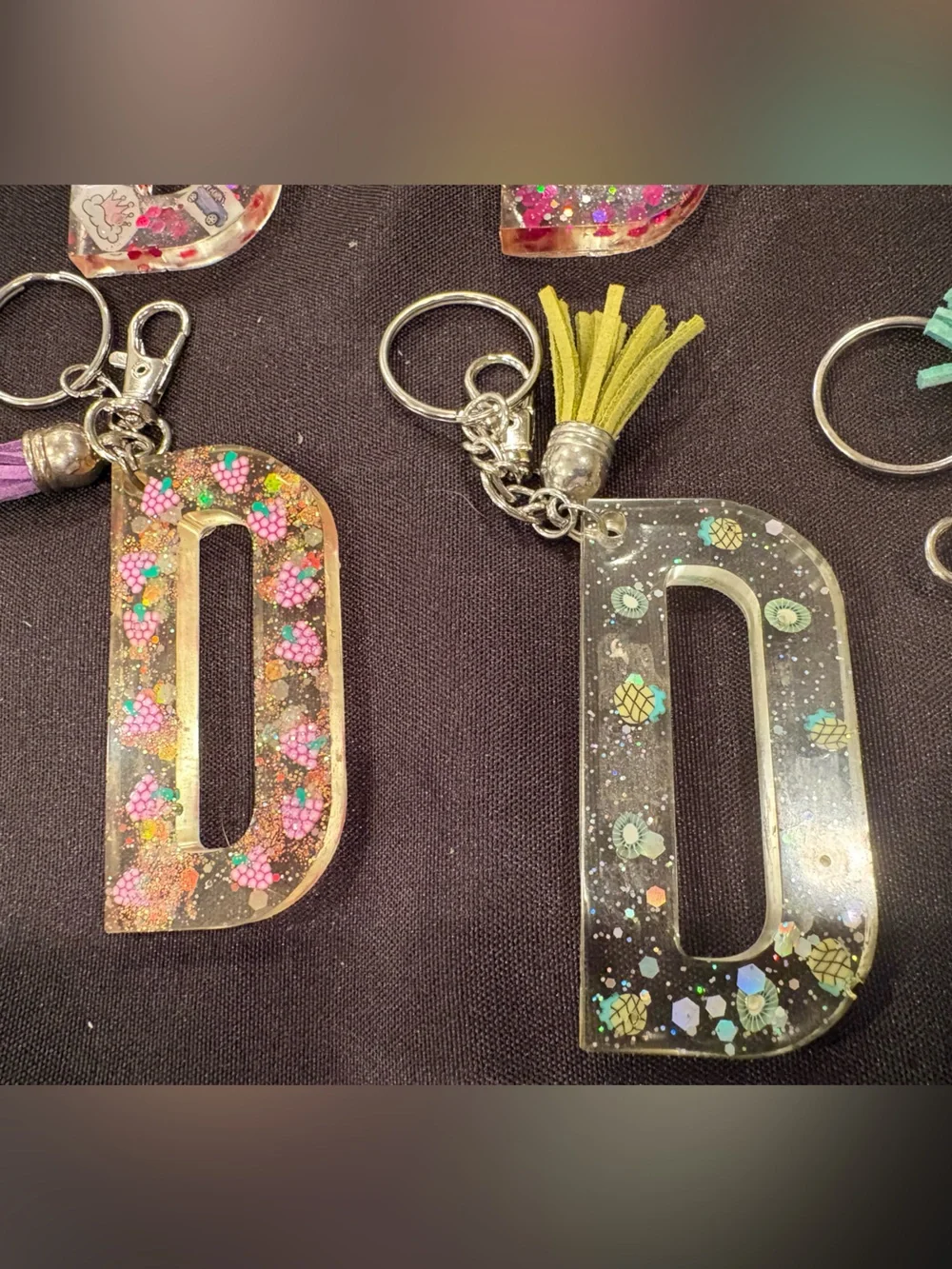 Handmade sparkling keychain